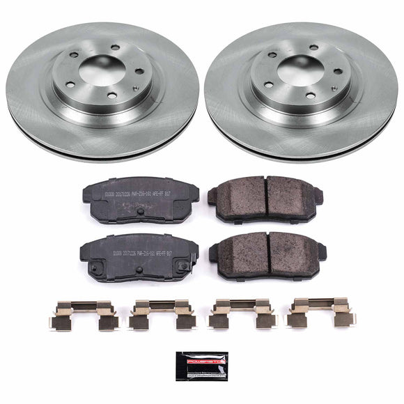 PowerStop OE Stock Replacement Low-Dust Ceramic Brake Pad and Rotor Kit