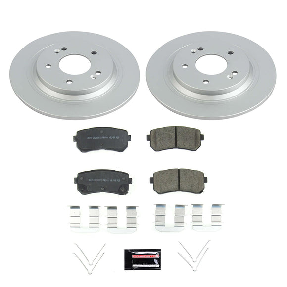 PowerStop Genuine Geomet Coated Rotor and Low-Dust Ceramic Brake Pad Kit
