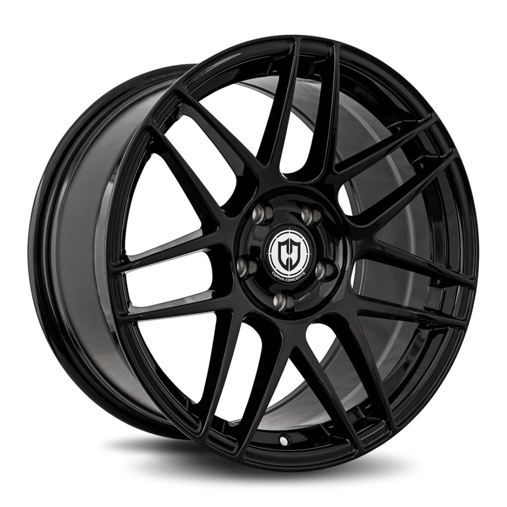 18x8.5 Curva CFF300 Gloss Black 5x112 ET35 wheel/rim