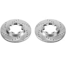 PowerStop Evolution Drilled Slotted Rotors Pair Front For Nissan D21