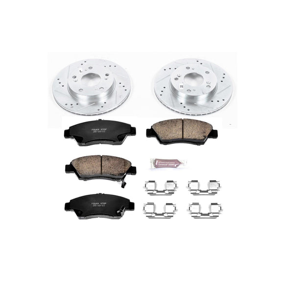 PowerStop Z23 Daily Driver Carbon-Fiber Ceramic Brake Pad and Drilled & Slotted