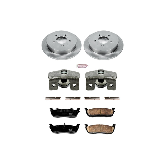 PowerStop OE Stock Replacement Low-Dust Ceramic Brake Pad, Rotor and Caliper Kit