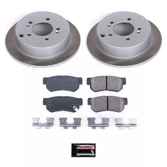 PowerStop Semi-Coated Rotor and Low-Dust Ceramic Brake Pad Kit