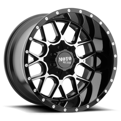 20x9 Moto Metal MO986 Siege Gloss Black Machined 6x135 ET18 CB106.1 Wheel