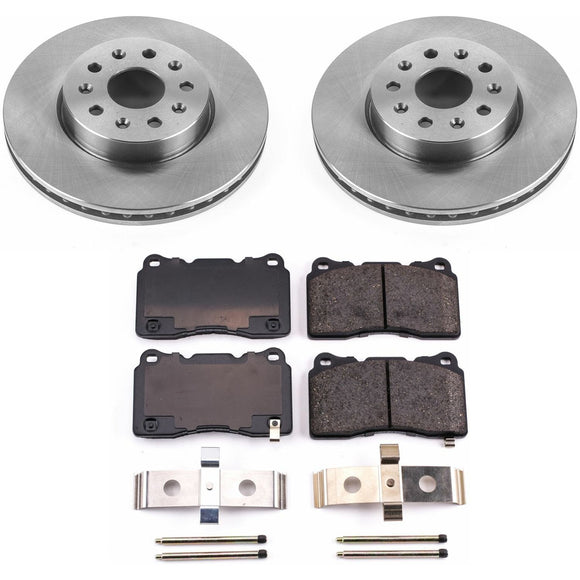 PowerStop OE Stock Replacement Low-Dust Ceramic Brake Pad and Rotor Kit