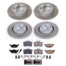 PowerStop Semi-Coated Rotor and Low-Dust Ceramic Brake Pad Kit