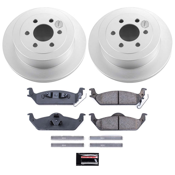 PowerStop Genuine Geomet Coated Rotor and Low-Dust Ceramic Brake Pad Kit