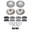 PowerStop Semi-Coated Rotor and Low-Dust Ceramic Brake Pad Kit