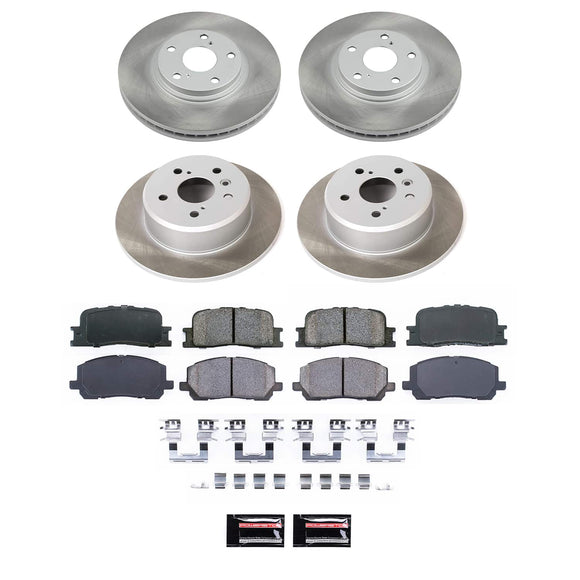 PowerStop Semi-Coated Rotor and Low-Dust Ceramic Brake Pad Kit