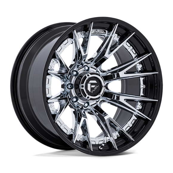 20x10 Fuel Off-Road FC402 Catalyst Chrome With Gloss Black Lip 8x170 ET-18 Wheel
