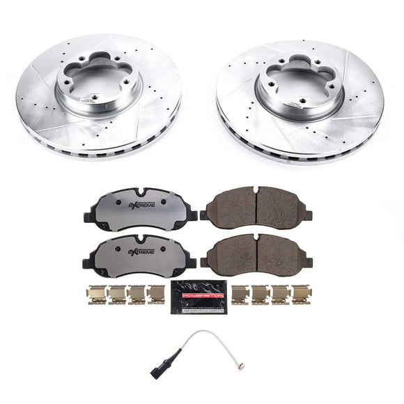 PowerStop Z36 Carbon-Fiber Ceramic Brake Pad with Drilled and Slotted Rotor Kit