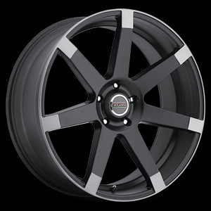 22x9.5 Vision 9042 Sultan Matte Black with Anthracite Spoke Ends 5x115 ET15 CB74