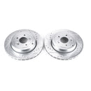 PowerStop Evolution Drilled Slotted Rotors Pair Rear For Hyundai Genesis Coupe