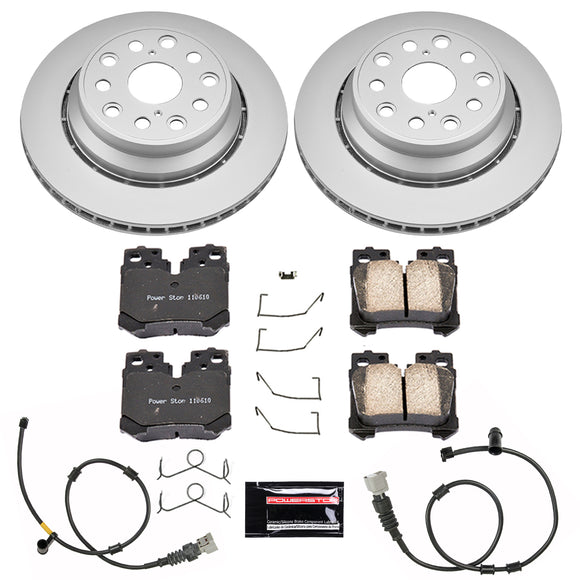 PowerStop Genuine Geomet Coated Rotor and Low-Dust Ceramic Brake Pad Kit