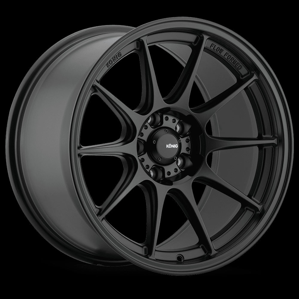 15x8 Konig Dekagram Semi-Matte Black 4x100 ET25 Wheel Rim - 0