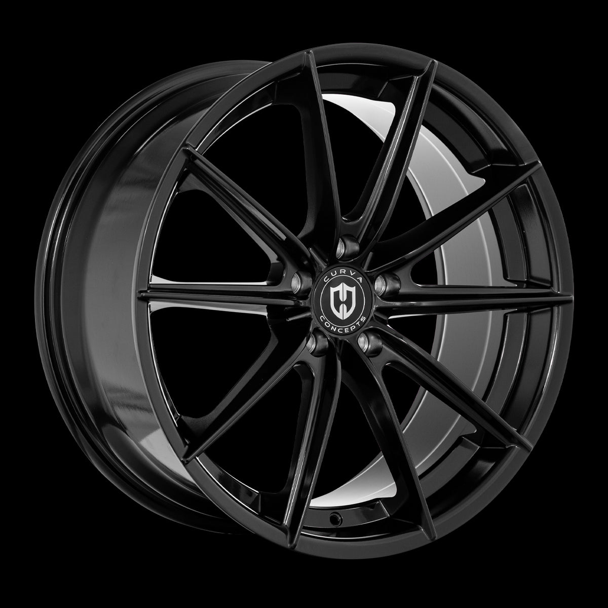 22x9 Curva CFF46 Gloss Black 5x120 ET28 wheel/rim