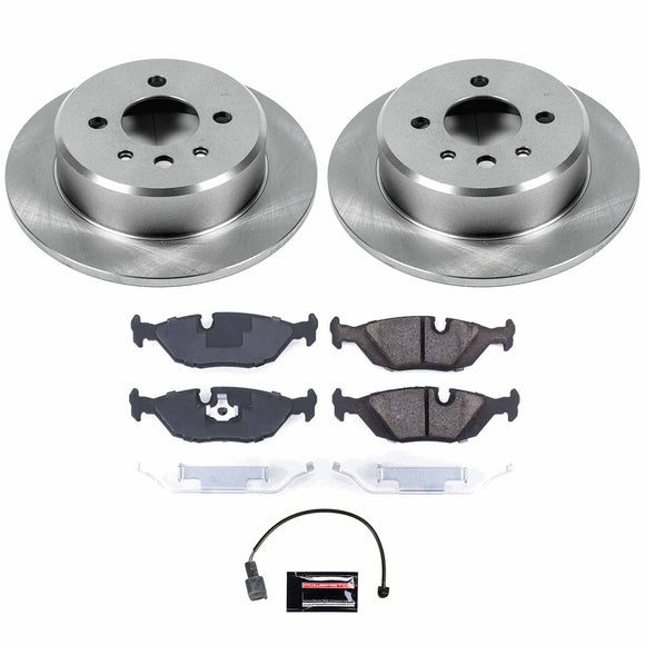 PowerStop OE Stock Replacement Low-Dust Ceramic Brake Pad and Rotor Kit