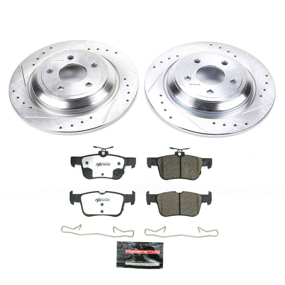 PowerStop Z36 Carbon-Fiber Ceramic Brake Pad with Drilled and Slotted Rotor Kit
