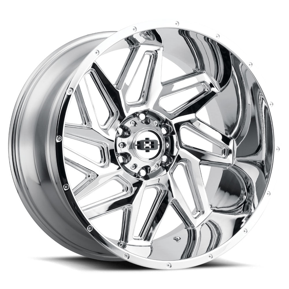 20x10 Vision 361 Spyder Chrome 6x135 ET-25 Wheel Rim - 0