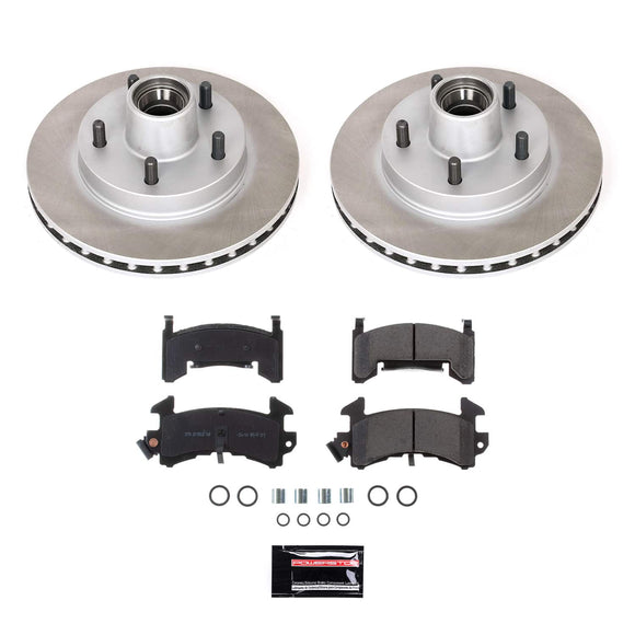 PowerStop Semi-Coated Rotor and Low-Dust Ceramic Brake Pad Kit