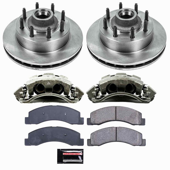 PowerStop OE Stock Replacement Low-Dust Ceramic Brake Pad, Rotor and Caliper Kit