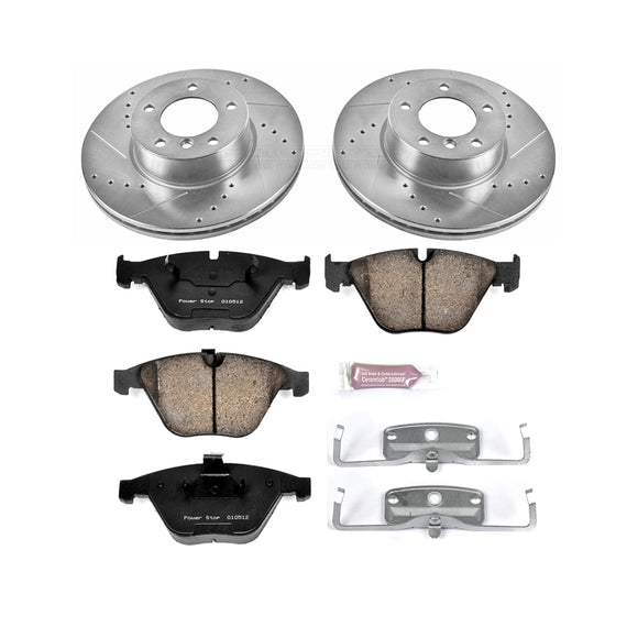 PowerStop Z23 Daily Driver Carbon-Fiber Ceramic Brake Pad and Drilled & Slotted