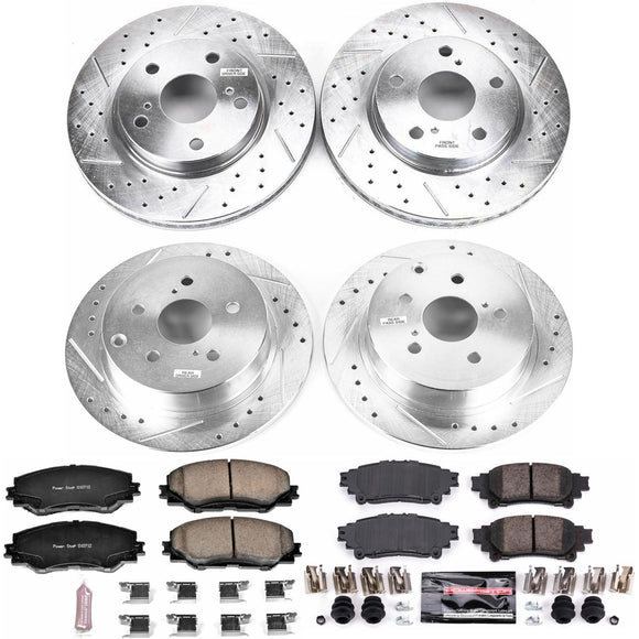 PowerStop Z23 Daily Driver Carbon-Fiber Ceramic Brake Pad and Drilled & Slotted