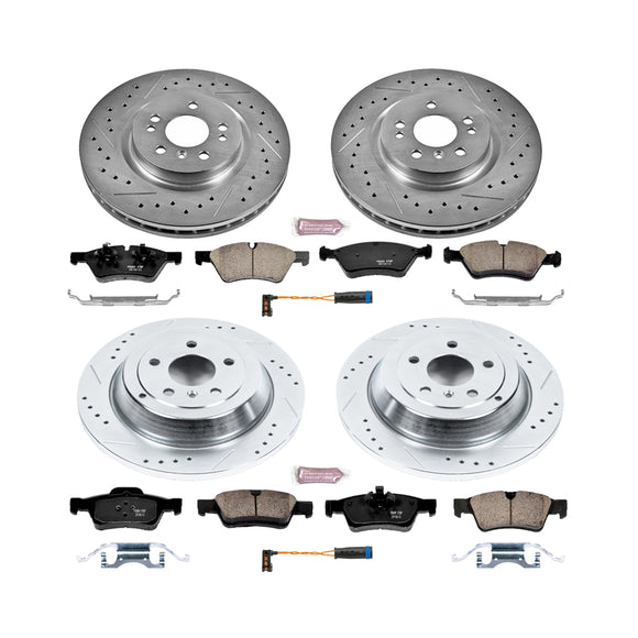 PowerStop Z23 Daily Driver Carbon-Fiber Ceramic Brake Pad and Drilled & Slotted