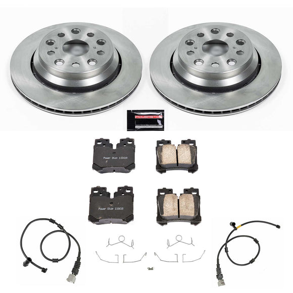 PowerStop OE Stock Replacement Low-Dust Ceramic Brake Pad and Rotor Kit