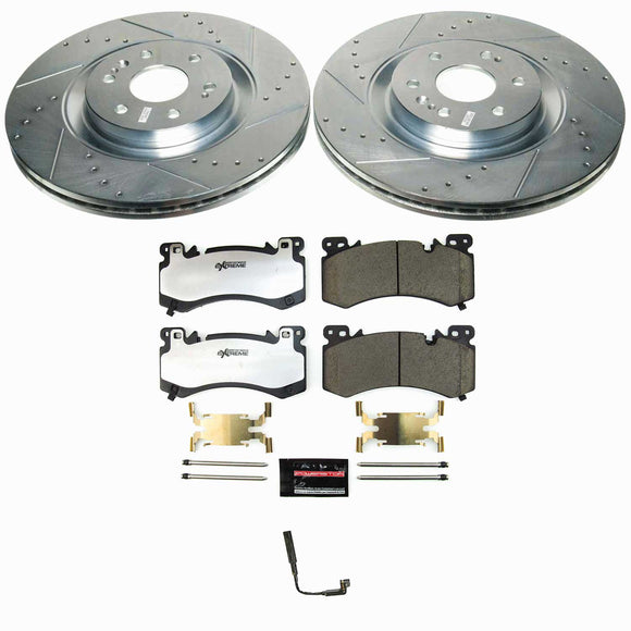 PowerStop Z36 Carbon-Fiber Ceramic Brake Pad with Drilled and Slotted Rotor Kit