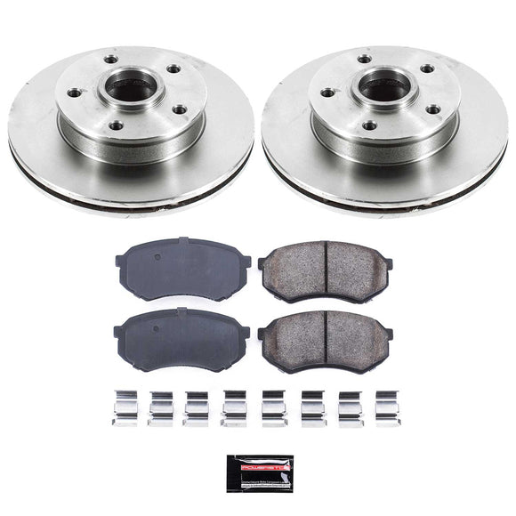 PowerStop OE Stock Replacement Low-Dust Ceramic Brake Pad and Rotor Kit