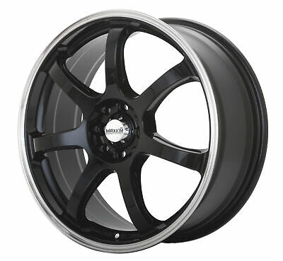 15x6.5 Maxxim Knight Gloss Black 4x100 4x114.3 4x4.5 ET38 Wheel Rim