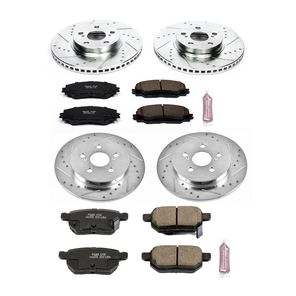 PowerStop Z23 Daily Driver Carbon-Fiber Ceramic Brake Pad and Drilled & Slotted