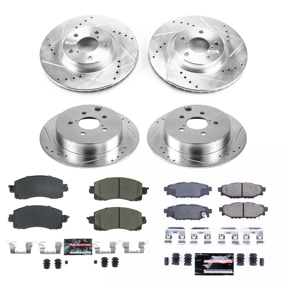 PowerStop Z23 Daily Driver Carbon-Fiber Ceramic Brake Pad and Drilled & Slotted