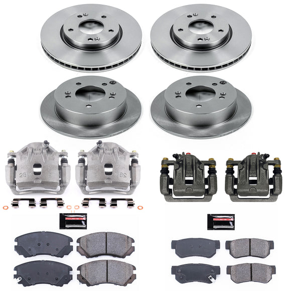 PowerStop OE Stock Replacement Low-Dust Ceramic Brake Pad, Rotor and Caliper Kit