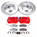 PowerStop Z26 Street Performance Ceramic Brake Pad, Drilled Slotted Rotor, and C