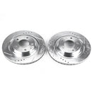 PowerStop Evolution Drilled Slotted Rotors Pair Rear For Mazda RX-7