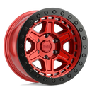 20x9.5 Black Rhino Reno Candy Red Black Lip Edge Black Bolts 6x139.7 ET12 Wheel