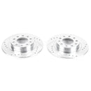 PowerStop Evolution Drilled Slotted Rotors Pair Rear For Dodge Dart