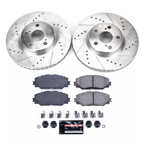 PowerStop Z23 Daily Driver Carbon-Fiber Ceramic Brake Pad and Drilled & Slotted