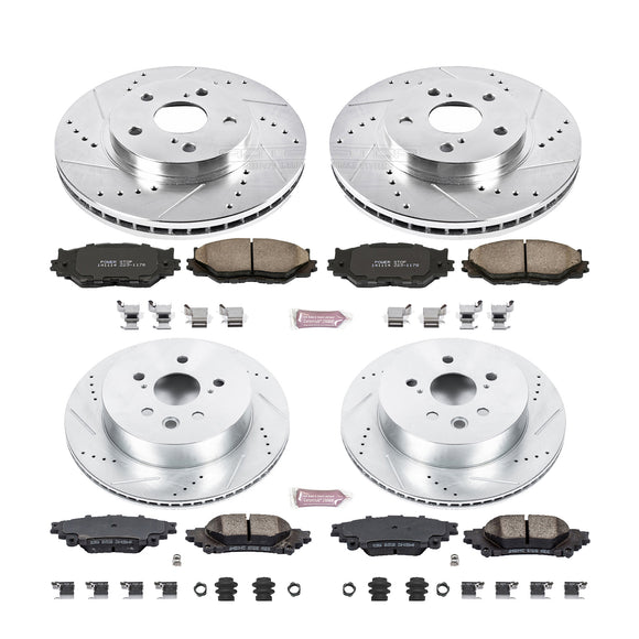 PowerStop Z23 Daily Driver Carbon-Fiber Ceramic Brake Pad and Drilled & Slotted