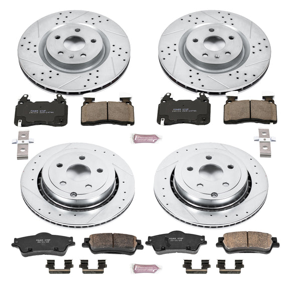 PowerStop Z23 Daily Driver Carbon-Fiber Ceramic Brake Pad and Drilled & Slotted