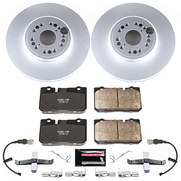 PowerStop Genuine Geomet Coated Rotor and Low-Dust Ceramic Brake Pad Kit
