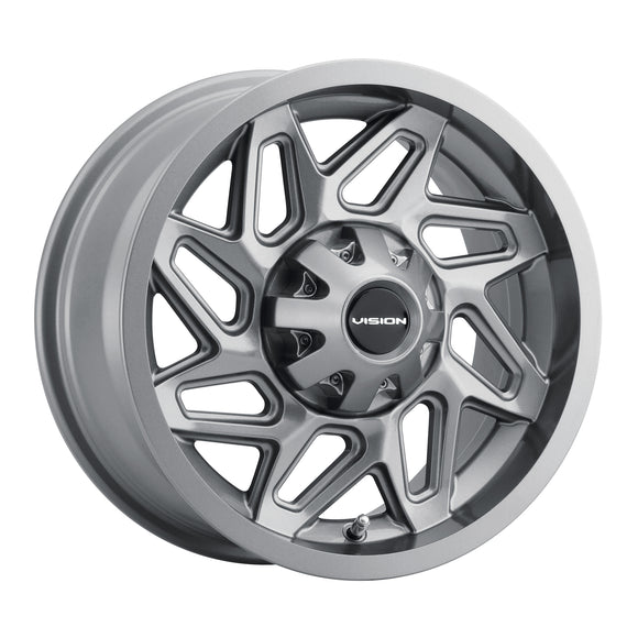 12x8 Vision 361 Spyder Gunmetal 4x136 ET-10.2 Wheel Rim