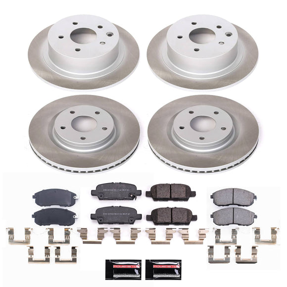 PowerStop Semi-Coated Rotor and Low-Dust Ceramic Brake Pad Kit