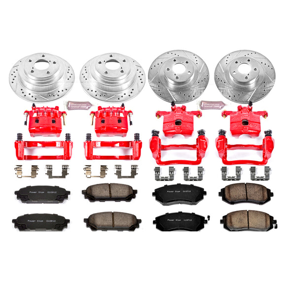 PowerStop Z23 Daily Driver Carbon-Fiber Ceramic Pads Drilled & Slotted Rotor & C