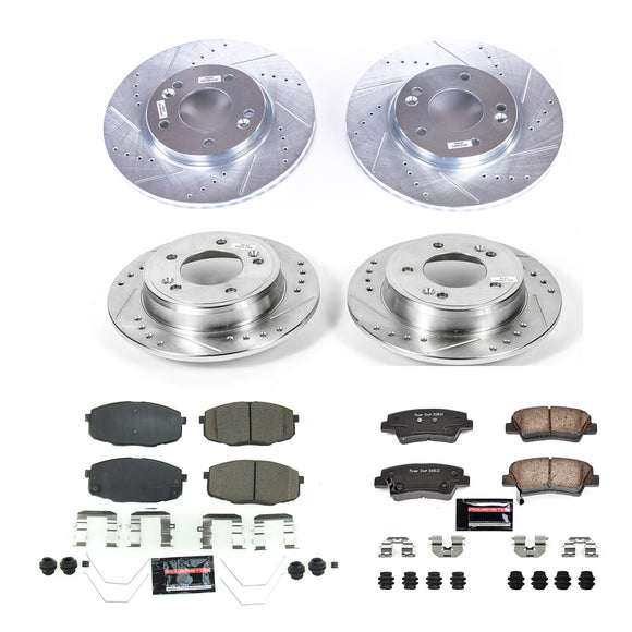 PowerStop Z23 Daily Driver Carbon-Fiber Ceramic Brake Pad and Drilled & Slotted