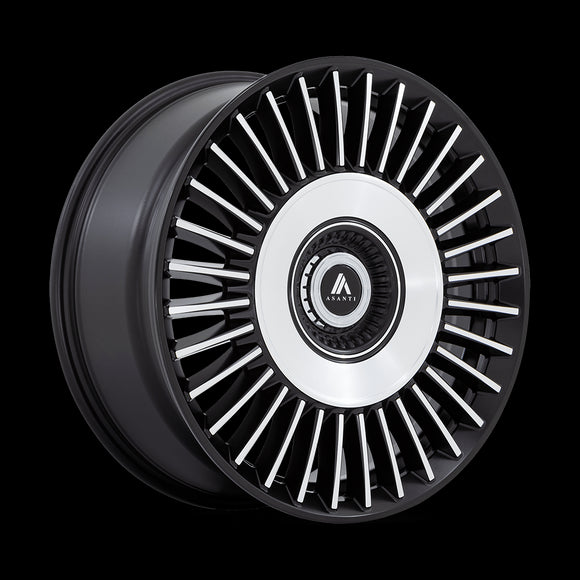 22X9 Asanti Black ABL-40 Tiara Black 5X115 5X120 ET15 Wheel Rim