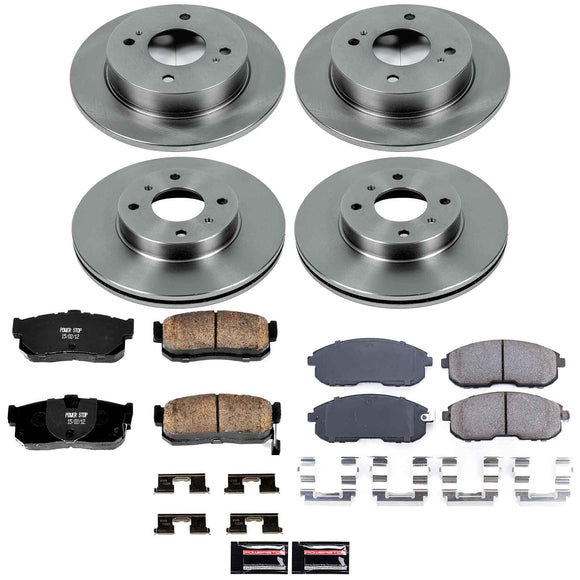 PowerStop OE Stock Replacement Low-Dust Ceramic Brake Pad and Rotor Kit