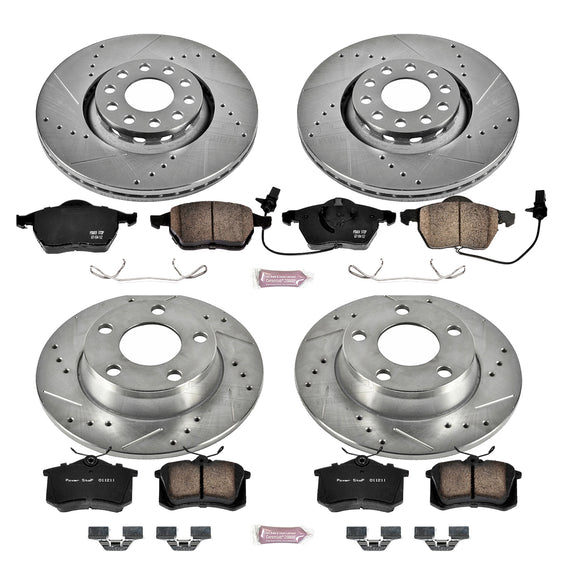 PowerStop Z23 Daily Driver Carbon-Fiber Ceramic Brake Pad and Drilled & Slotted